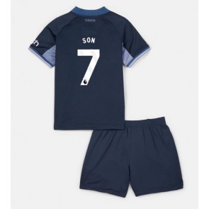 Maillot de foot Tottenham Hotspur Son Heung-min #7 Extérieur enfant 2023-24 Manches Courte (+ pantalon court)